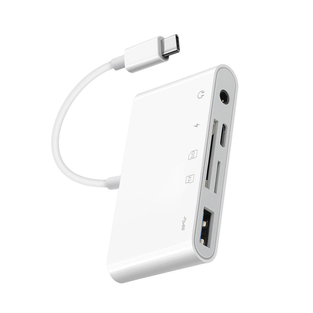 5-in-1 Memory Card Reader, USB-C 5 in 1 Hub Adapter Converter, TF/SD Card Reader for USB Flash Disk/Mouse/Keyboard/Camera
