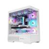 Computer Cases, Mid-Tower PC Gaming Case ATX/M-ATX/ITX - Front I/O TPYE-C Port - Tempered Glass- 10 Fan Installation Position - Water Cooling Installation Ready(White) view 1