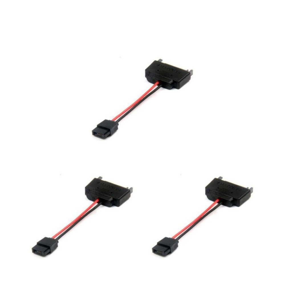1~10PCS Power 15-Pin Male to SATA 6-Pin Slimline Power Adapter Cable(Style A 3pcs)