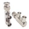 2PCS BNC Tee Splitter Coax Adaper, BNC Male to Dual BNC Female Coax Connector, Low Loss BNC Splitter F Shape 3 Ways BNC Tee Connector Adapter for FPV Antennas, CB Radio, Coaxial Cable view 2