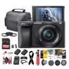 Sony a6400 Mirrorless Camera with 16-50mm Lens with Real-Time Eye Auto Focus, 4K Video ILCE-6400L/B + 64GB Card + NP-FW50 Battery + Photography Software + Filter Kit + Charger + Case + More (Renewed) view 1