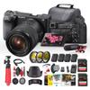 Sony a6400 Mirrorless Camera with 18-135mm Lens with Real-Time Eye Auto Focus, 4K Video (ILCE-6400M/B) + VideoMic + 2 x 64GB Memory Card + 3 x NP-FW50 Battery + Photography Software + More (Renewed) view 1