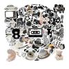 120PCS Aesthetic Stickers Black and White Pack, Y2K Aesthetic for Laptop Decals Eikecy Vinyl Waterproof Retro Vintage Stickers for Adults Teens view 1