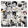 120PCS Aesthetic Stickers Black and White Pack, Y2K Aesthetic for Laptop Decals Eikecy Vinyl Waterproof Retro Vintage Stickers for Adults Teens view 2