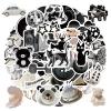 120PCS Aesthetic Stickers Black and White Pack, Y2K Aesthetic for Laptop Decals Eikecy Vinyl Waterproof Retro Vintage Stickers for Adults Teens view 3