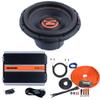 Memphis MJP1244 MOJO Pro Series 12" Subwoofer with Dual 4-ohm Voice Coils with a MJP1000.1 1000W Monoblock Amplifier 4 ga Wire Kit view 1