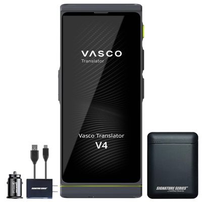 Vasco Translator V4 Voice Recorder, Signature Series Power Bundle