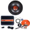 Memphis MJP1044 10" Dual 4 Ohm Subwoofer with a MJP1000.1 1000W Monoblock Amplifier and Memphis 4 ga Wire Kit view 1
