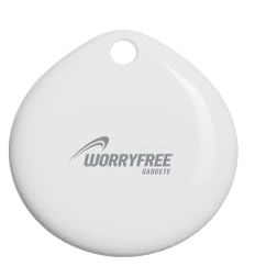 MFi Certified Wireless Anti-Loss Device, Waterproof Tracker with Replaceable Battery for iPhone (1Pc-White)