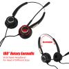 Enlybee USB Call Center Headset with Microphone, Noise Cancelling Function, Comfortable Wearing, Mute, Universal Compatibility, Adjustable Volume, Super Long Cable view 2