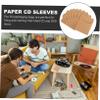 KONTONTY 50pcs Kraft Paper Cd Sleeves Durable DVD Packaging Envelopes for Storage Scratches and for Home Office School Use view 3