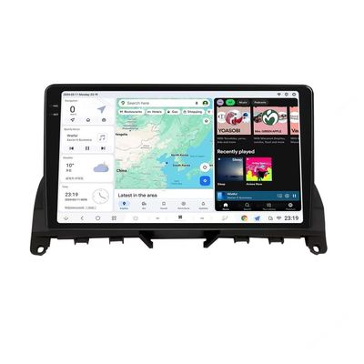 DUDUAUTO Android 10 Car Radio Stereo for Benz C-Class 3 W204 2006-2011 Black,Biorunn 9.5 Inch 2K GPS Wireless Car-Play Android Auto Navi Head Unit DSP AMP,8GB RAM 256GB ROM