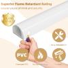 39" Side Open One Cord Hider (<1/4") for Wall Mounted Tv,Extension Flexible Cable Cover to Hide Conceal Cords Along Wall,Wire Raceway Management Cable Concealer Channel,Electric Cord Organizer,White view 4