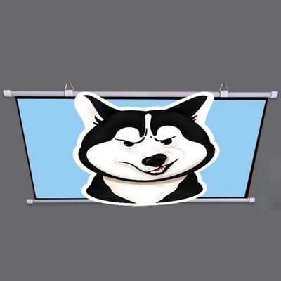 HVENNUXXG 30" 40" 50" 60" 72" Projection Screen, Manual Pull Down Projector Screen, Home Theater Movie Screen, 4K Ultra HD, Anti-Crease, Easy Roll Up(72 Inch (4:3))