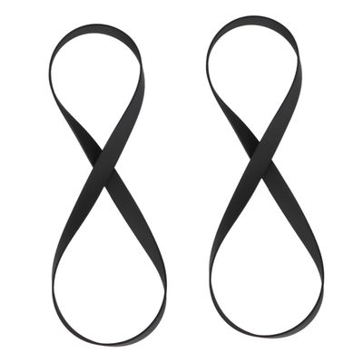 CAXUSD 2pcs Cassette Tape Rubber Belts for Recorders Cd DVD Drives and Steady Replacement Straps for Audio Devices Diameter Black