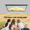 60 Inch Manual Pull Down Projector Screen with Auto-Locking, for Movie Home Theater Cinema Office view 2