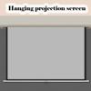60 Inch Manual Pull Down Projector Screen with Auto-Locking, for Movie Home Theater Cinema Office view 4