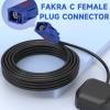 SZSAUTO Waterproof Vehicle Active GPS Navigation Antenna with Fakra C Blue Connector - Magnetic/Adhesive Mount Active GPS Antenna for Cars Trucks SUVs Navigation Radio Head Units view 2