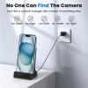LIZVIE Hidden Camera Charger Dock with 2K 5G Pixels Security Adjustable 160 Wide-Angle Lens - Night Vision and Motion Detection - Wireless Phone Charger Camera, APP Remote Control for Home and Office view 2