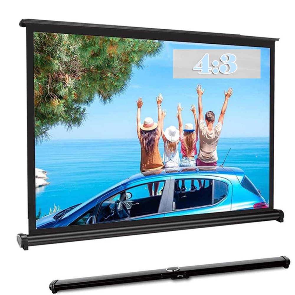 40/50 Inch Projector Screen Lightweight Compact, Portable 4:3 Projector Movies Screens, for Home Backyard Theater(50inch)