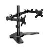 mengli-99 Monitor Mount Dual Monitor Desk Stand, Free-Standing Monitor Mount for 2 Screens up to 27 Inch, Fully Adjustable Dual Monitor Stand with Max VESA 100x100mm Monitor Stand view 1
