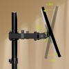 mengli-99 Monitor Mount Dual Monitor Desk Stand, Free-Standing Monitor Mount for 2 Screens up to 27 Inch, Fully Adjustable Dual Monitor Stand with Max VESA 100x100mm Monitor Stand view 4