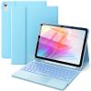 CHESONA for iPad 10th Generation Case with Keyboard, 7 Color Backlight, Multi-Touch Trackpad, Flip Stand Case with Pencil Holder, 2 Wireless Channels for iPad (A16) 11th/10th Gen (2025/2022), Sky Blue view 1