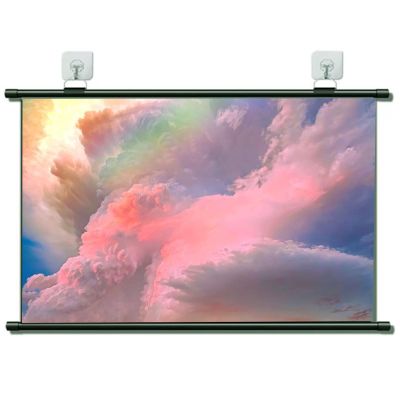 120'' Projector Screen Roll-Down Retractable, 16:9 Format, for Home Cinema Theater Presentation Education Outdoor Indoor(110in(256x151cm))