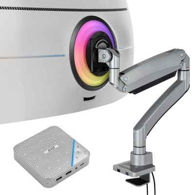 AVLT Single Monitor Arm and USB C Speakerphone Hub