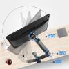 mengli-99 Monitor Mount 15-27inch Dual Monitor Mount, Ergonomic Full Motion Dual Monitor Arm Desk Mount with C-clamp and VESA 75/100mm, Max 14.3 lbs Each Arm Monitor Stand(70cm) view 3