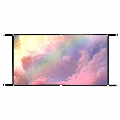120 Inch Portable Projector Screen, 16:9 Foldable Anti-Crease Projector Movies Screens, for Home Theater Outdoor Indoor(84in(186x105cm))