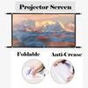 120 Inch Portable Projector Screen, 16:9 Foldable Anti-Crease Projector Movies Screens, for Home Theater Outdoor Indoor(84in(186x105cm)) view 3