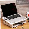 1pc Laptop Elevated Rack for Ergonomic Comfort Computer Stand for Improved Heat Dissipation and Display Storage White Small view 4