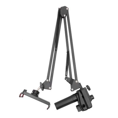 Bedside Rotating Phone Holder Long Arm Tablet Stand for Desk Nightstand Foldable Metal Design for Easy Use Smartphones and Tablets
