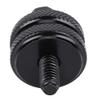 1/4 Camera Hot Shoe Socket Screw 1/4 3/8 Inch Screw Adapter and 3/8 Tripod Screw to Flash Hot Shoe Mount Adapter , Black Metal Tripod Mount Hot Shoe Adapter for Camera Camcorder view 4