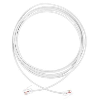 FELTECHELECTR 2m Landline Accessories Meters Telephone Wire Shielded Cable for Phone Easy Install Reliable Performance