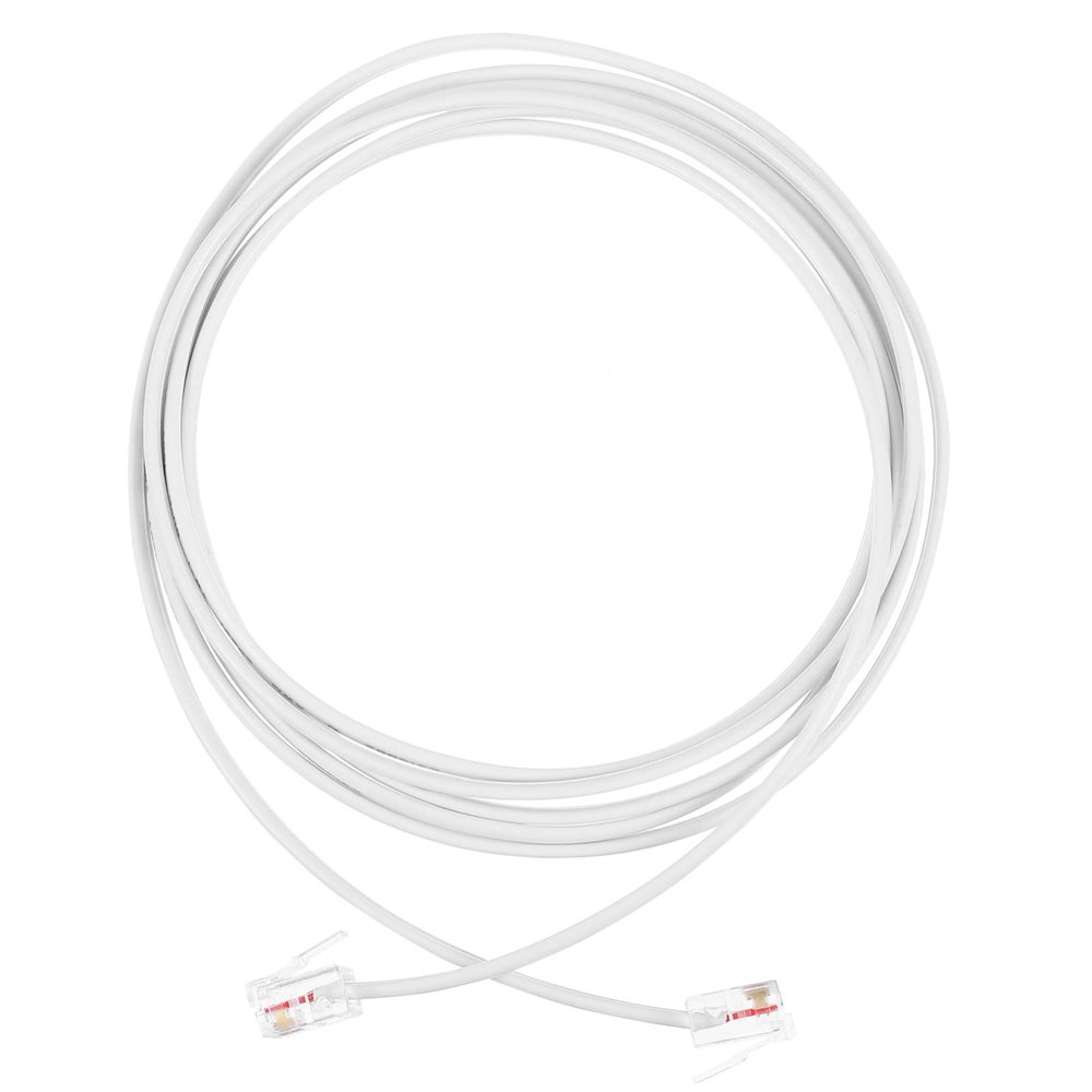 FELTECHELECTR 2m Landline Accessories Meters Telephone Wire Shielded Cable for Phone Easy Install Reliable Performance