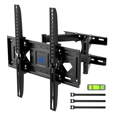 BoboGu Full Motion TV Wall Mount for 26-70 Inch TVs up to 99 lbs, Dual Articulating Arms Swivel & Tilt Bracket, Max VESA 400x400mm, Fits 12/16 Wood Studs