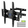 BoboGu Full Motion TV Wall Mount for 26-70 Inch TVs up to 99 lbs, Dual Articulating Arms Swivel & Tilt Bracket, Max VESA 400x400mm, Fits 12/16 Wood Studs view 1