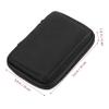 LIFKICH Mobile Storage Bag Eva Pu Material Zipper Case Portable Ssd Organizer for Travel Black view 2
