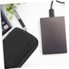 LIFKICH Mobile Storage Bag Eva Pu Material Zipper Case Portable Ssd Organizer for Travel Black view 3