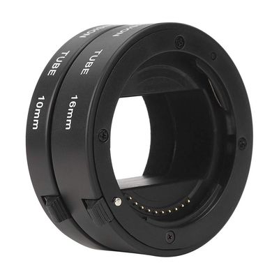 10mm16mm Autofocus Macro Extension Tube for NEX E Mount Cameras 10mm Macro Adapter Macro Adapter Automatic Focusing Extension Tube, Black Macro Extension Tube Adapter for NEX E