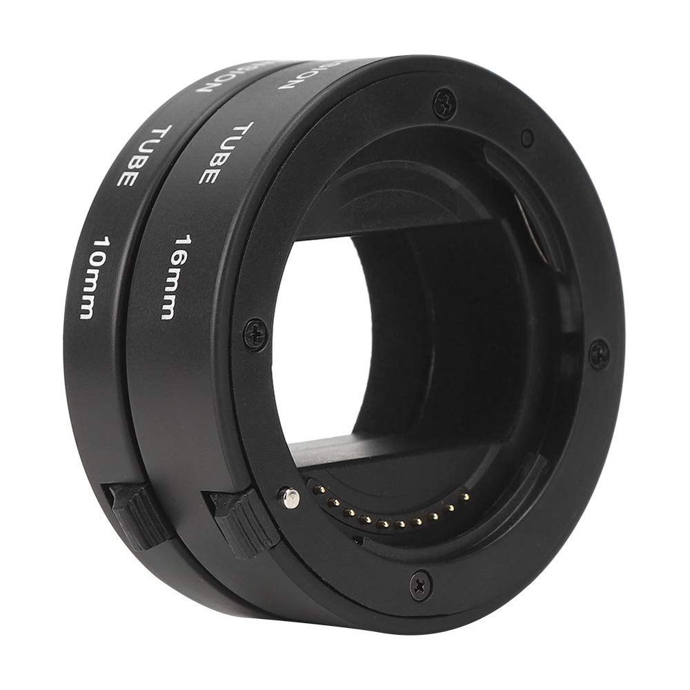 10mm16mm Autofocus Macro Extension Tube for NEX E Mount Cameras 10mm Macro Adapter Macro Adapter Automatic Focusing Extension Tube, Black Macro Extension Tube Adapter for NEX E