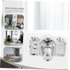 HOLIDYOYO Ceramic Camera Desktop Decoration Ornament for Home and Office Silver Finish Unique Table Adornment for Living Room and Bedroom Decor view 3