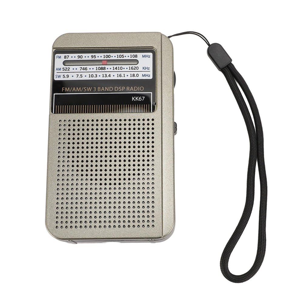 Portable Radio, Portable FM AM SW Radio with 3.5mm Headphone Jack, Clear Sound Strong Signal Reception Portable Radio for Elder Home Emergency