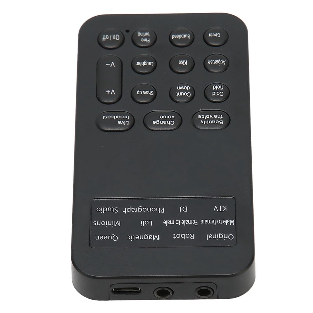 Handheld Ghostface Voice Changer Voice Changer Device, ABS Material Voice Changer with 8 Sound Effects for Phone Calling, Gaming - Black