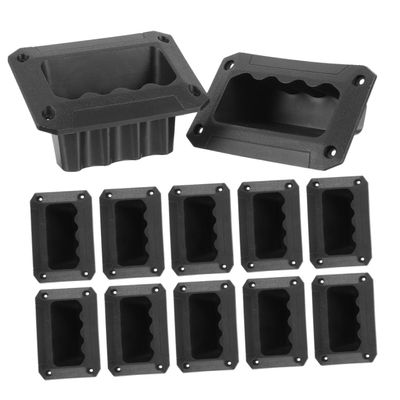 12pcs Small Plastic Speaker Side Handles for Loudspeakers Comfortable Grip Stylish Design Audio Replacement Parts for Cabinet and Stage Use