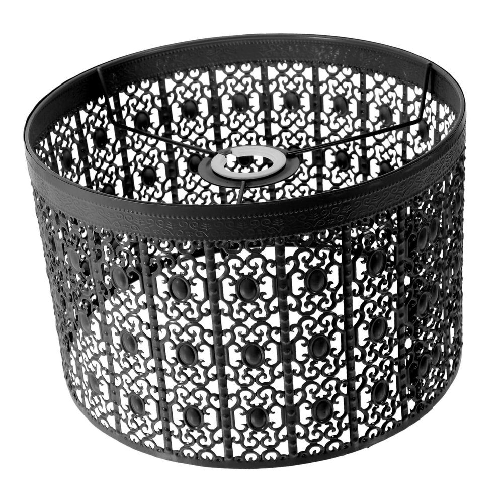 QUMIIRITY Vintage Metal Hollow Lamp Shade for Table Lamps European Carved Design Easy to Install for Decor