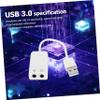 DirectNine Basics 2pcs USB External Sound Card Adapter Stereo Audio Adapter for Laptop No Drivers Needed Supports Mic Input Headphone Output Excellent Noise Reduction for Sound Quality view 4