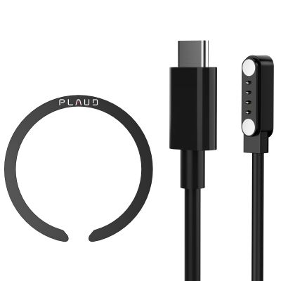 Replacement Set for Plaud Note & Note Pro AI Voice Recorder  USB-C Magnetic Charging Cable & 0.2" Ultra-Thin Magnetic Ring, 2ft Fast-Charge Cable, Official Compatible Accessory